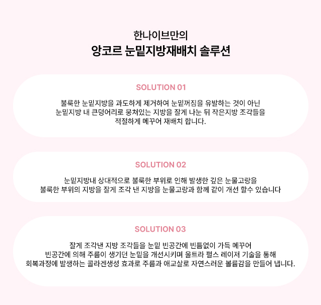 앙코르 눈밑지방재배치 솔루션