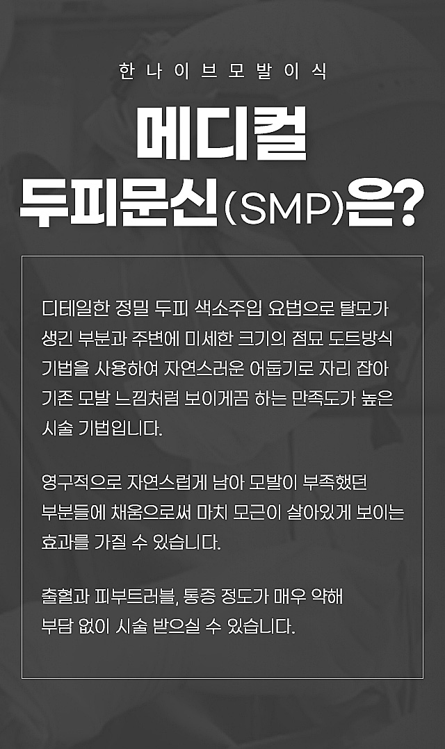 한나이브두피문신smp이란?